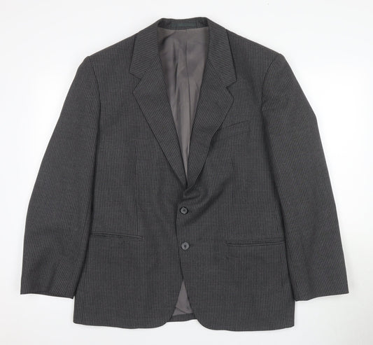 C&A Men's Grey Pinstripe Blazer 42 Regular Fit