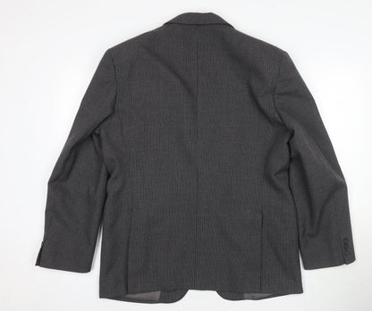 Back view of C&A Men's Grey Pinstripe Blazer 42 Regular Fit