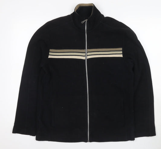 Next Men's Black Varsity Jacket Size M Cotton Full Zip