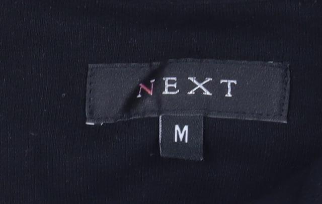 Next Men's Black Varsity Jacket Size M Cotton Full Zip