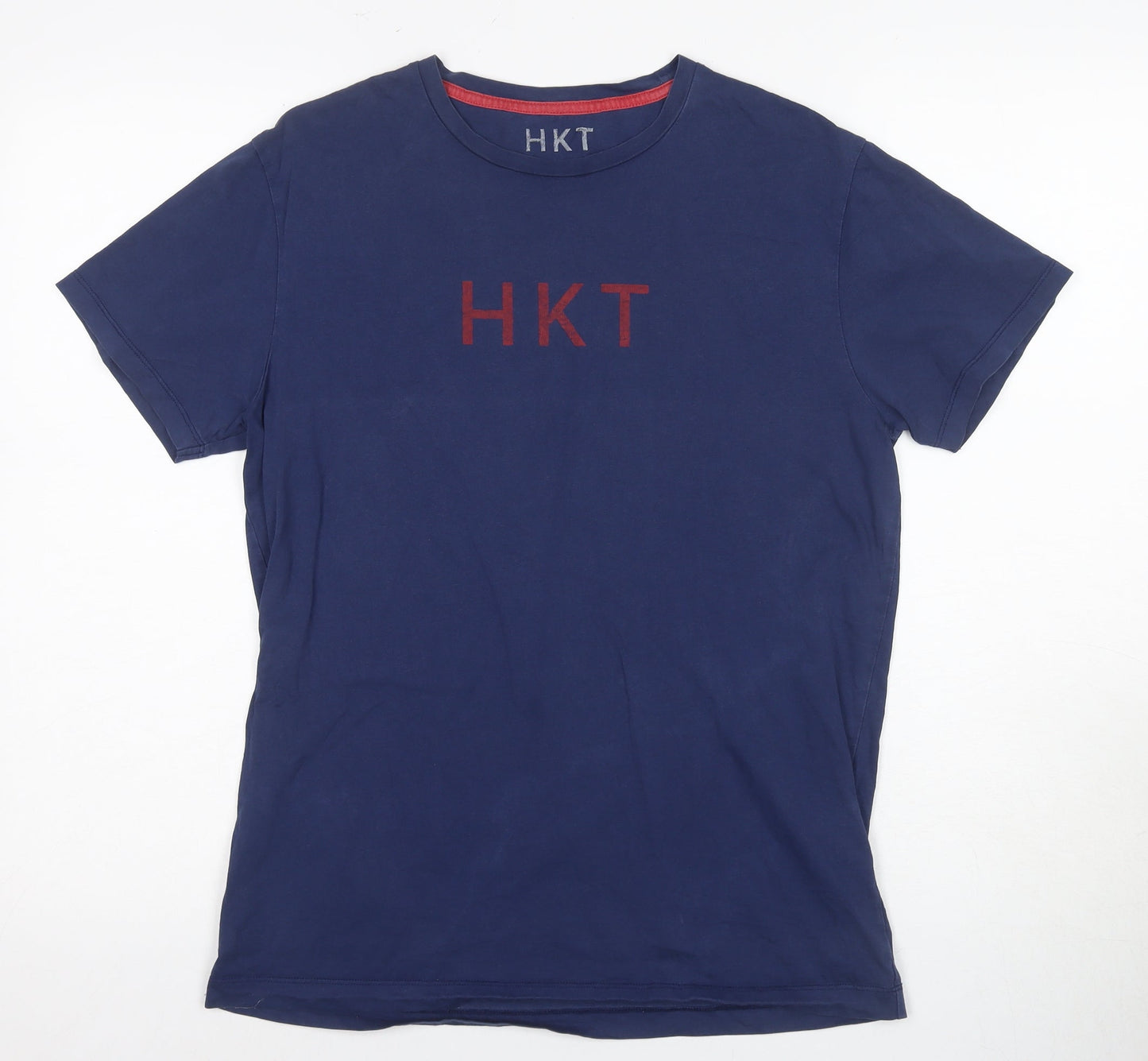 Hackett Men's Blue Logo T-Shirt, Size S, Crew Neck