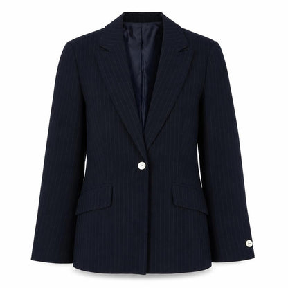 Viyella Women's Black Pinstripe Suit Jacket Size 12