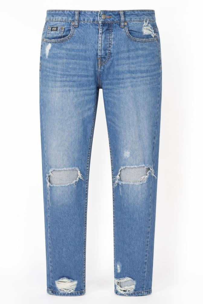 Superdry Women's Blue Skinny Jeans, L, Distressed, Comfortable