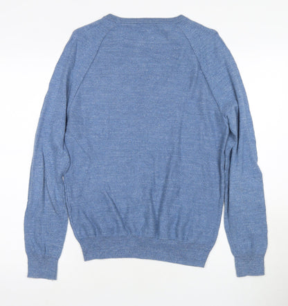 Back view of J.Crew Men's Blue Slim Fit jumper, S