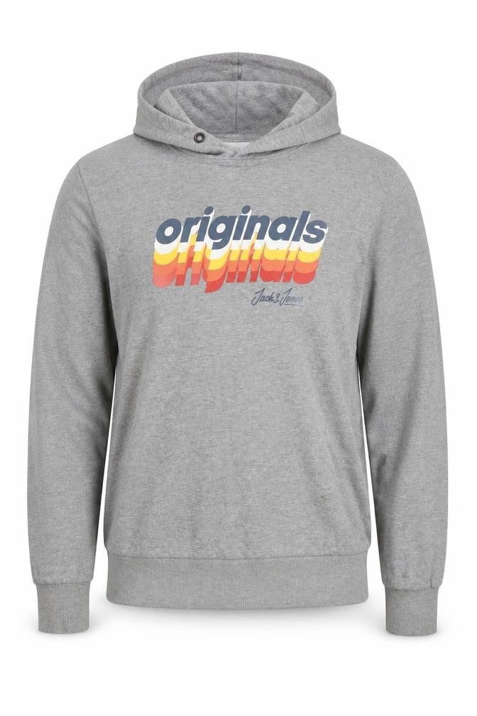 Jack & Jones Grey Pullover Hoodie, Men's S