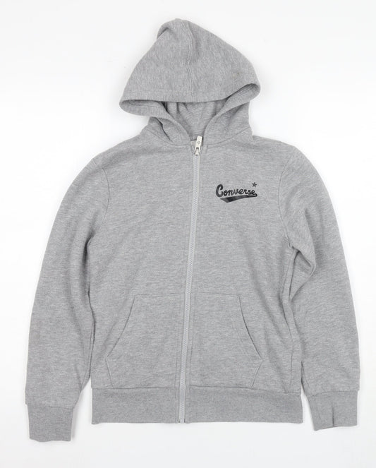 Converse Boys Grey Full Zip Hoodie, Size 10-12 Years