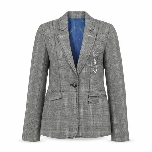 Firetrap Women's Grey Plaid Blazer S
