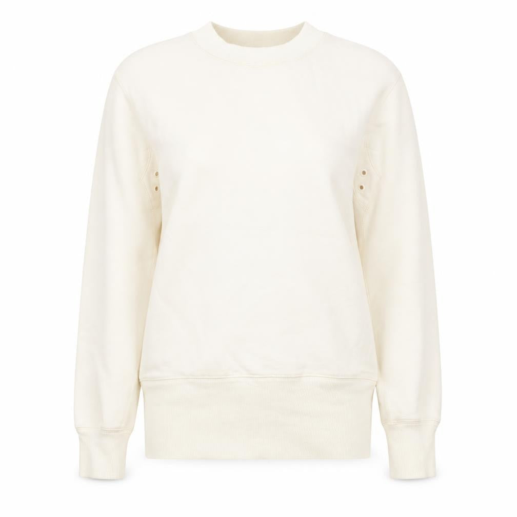 Whistles Women's Ivory Crew Neck Sweatshirt Size S