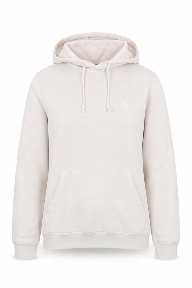 Converse Beige Unisex XS Pullover Hoodie with Logo