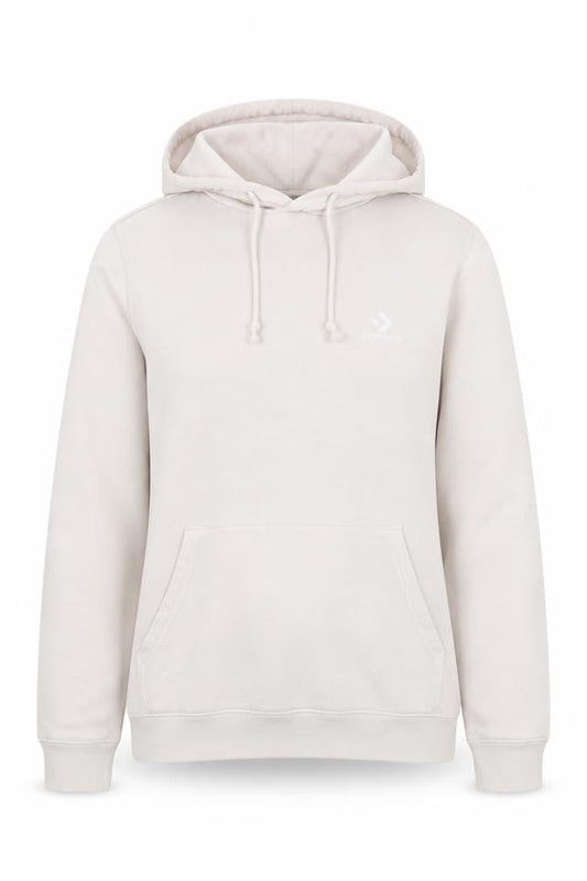 Converse Womens Beige XS Pullover Hoodie with Logo