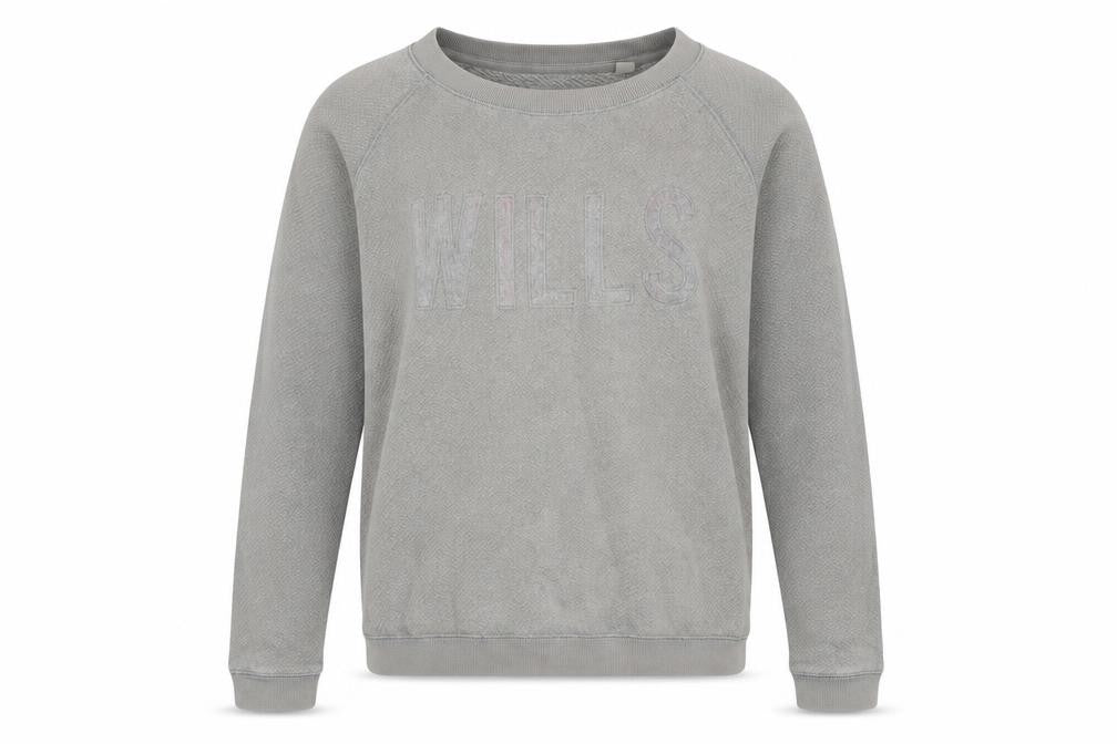 Jack Wills Women's Grey Logo Pullover Sweatshirt Size 12