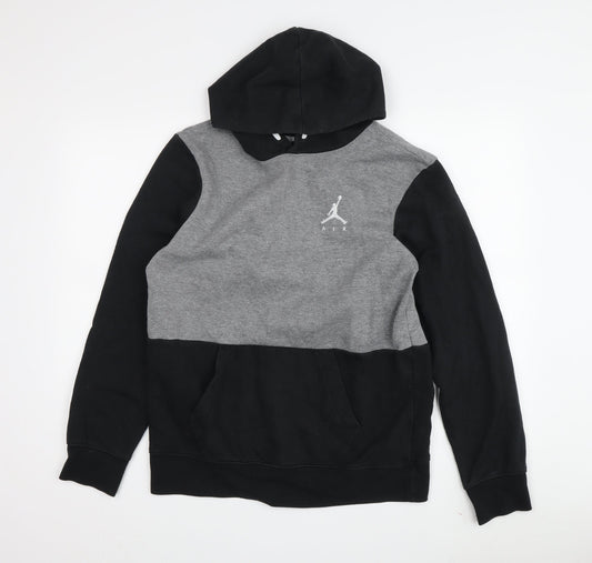 Jordan Boys' Grey & Black Pullover Hoodie - 12-13 Years
