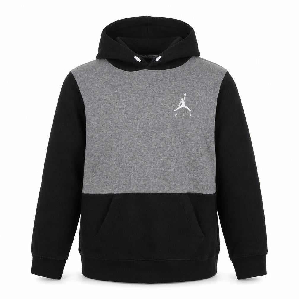 Jordan Boys' Grey & Black Pullover Hoodie - 12-13 Years