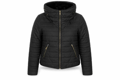 Rising Women's Black Puffer Jacket M with Hood