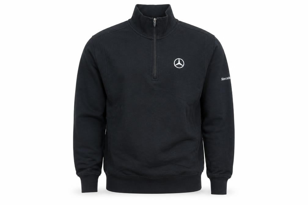 ID Identity Men's Black L 1/4 Zip Sweatshirt