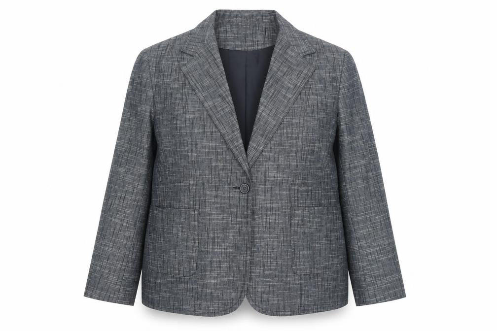 Yfa Collection Women's Grey Blazer UK 20 Check Business