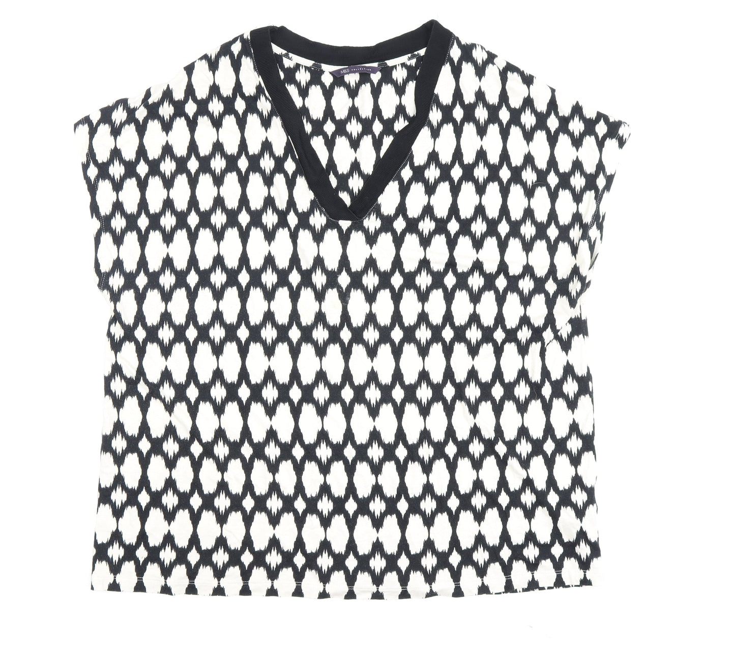 Marks and Spencer Women's Geometric T-Shirt, Size 20, Sleeveless