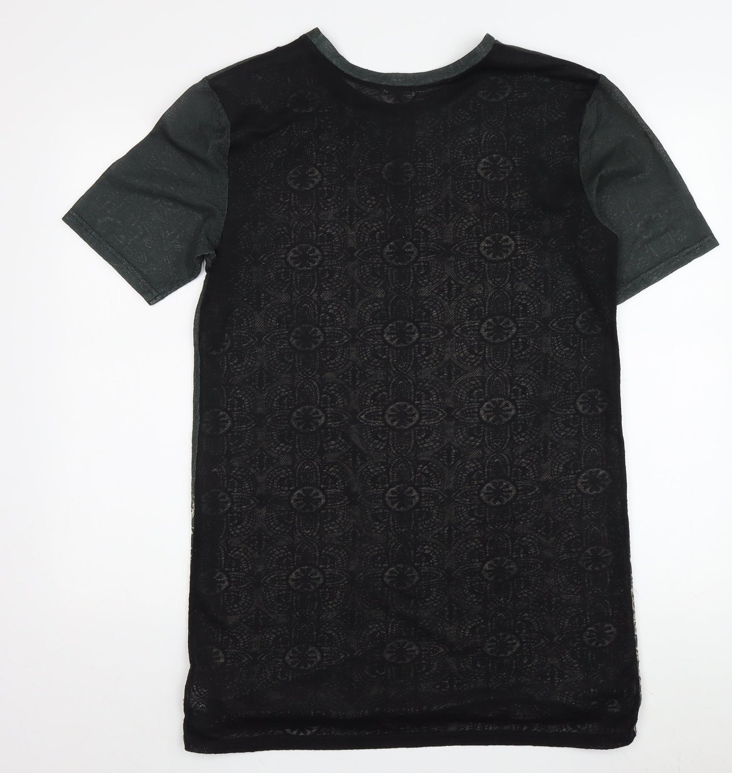 River Island Women Black Paisley Shift Dress Size 10