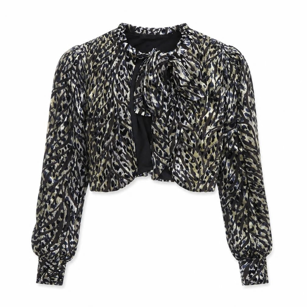 Topshop Women's Multicoloured Cropped Jacket UK 8