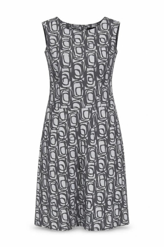 H&M Women's Grey Geometric Sheath Dress Size 12