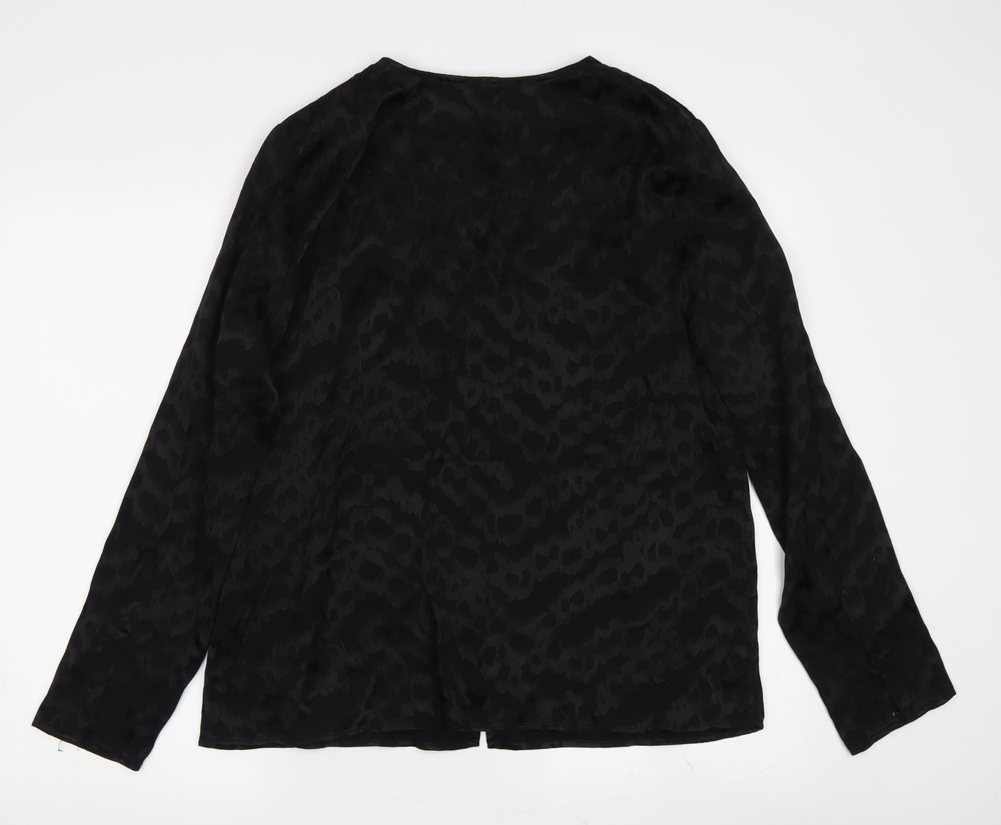 French Connection Women's Black Animal Print Blouse