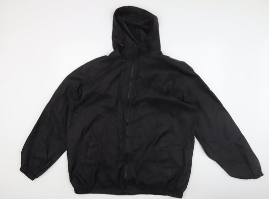 Cotton Traders Men's Black Windbreaker Jacket L