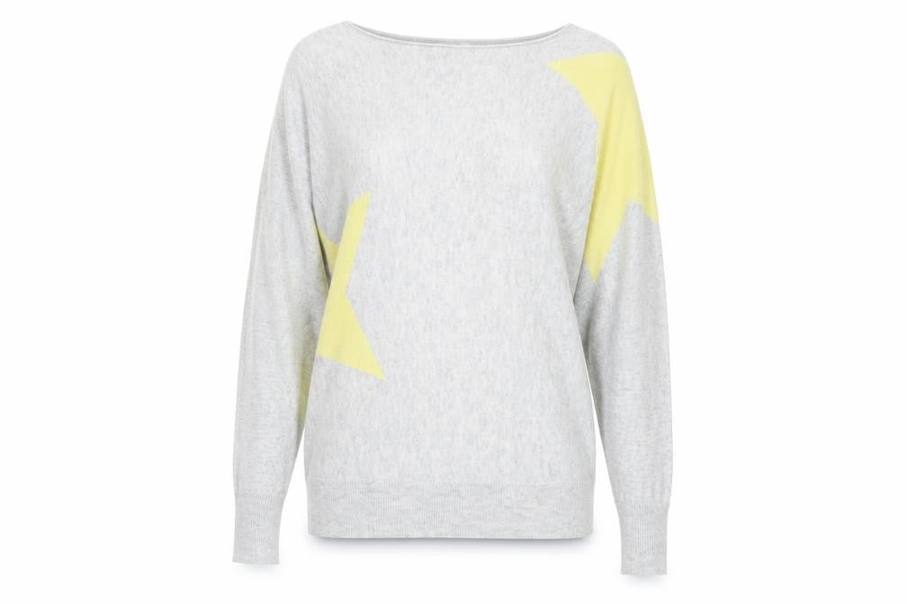 Monsoon Women's Grey Pullover Jumper M with Star Design