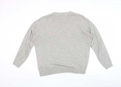 Warehouse Women's Grey Studded Pullover Jumper Size 12