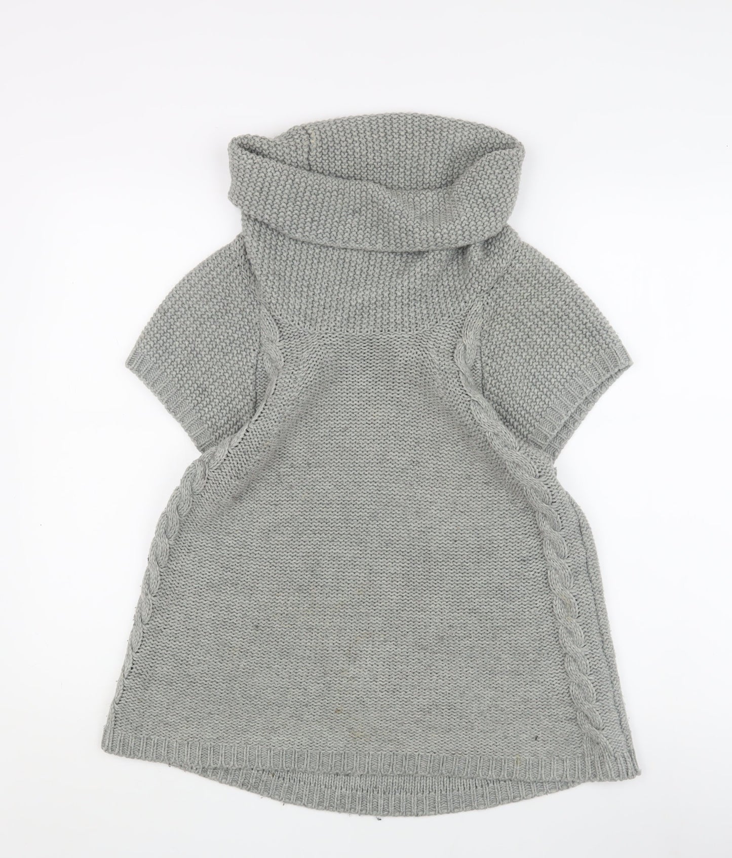 Oasis Women's Grey Cowl Neck Tunic Jumper in Medium