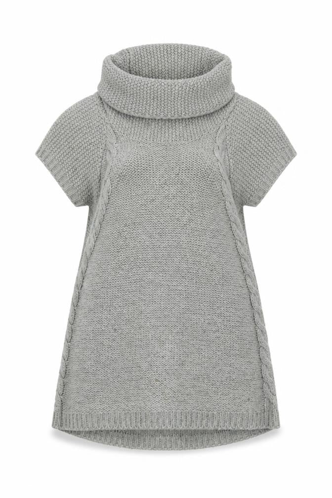 Oasis Women's Grey Cowl Neck Tunic Jumper in Medium
