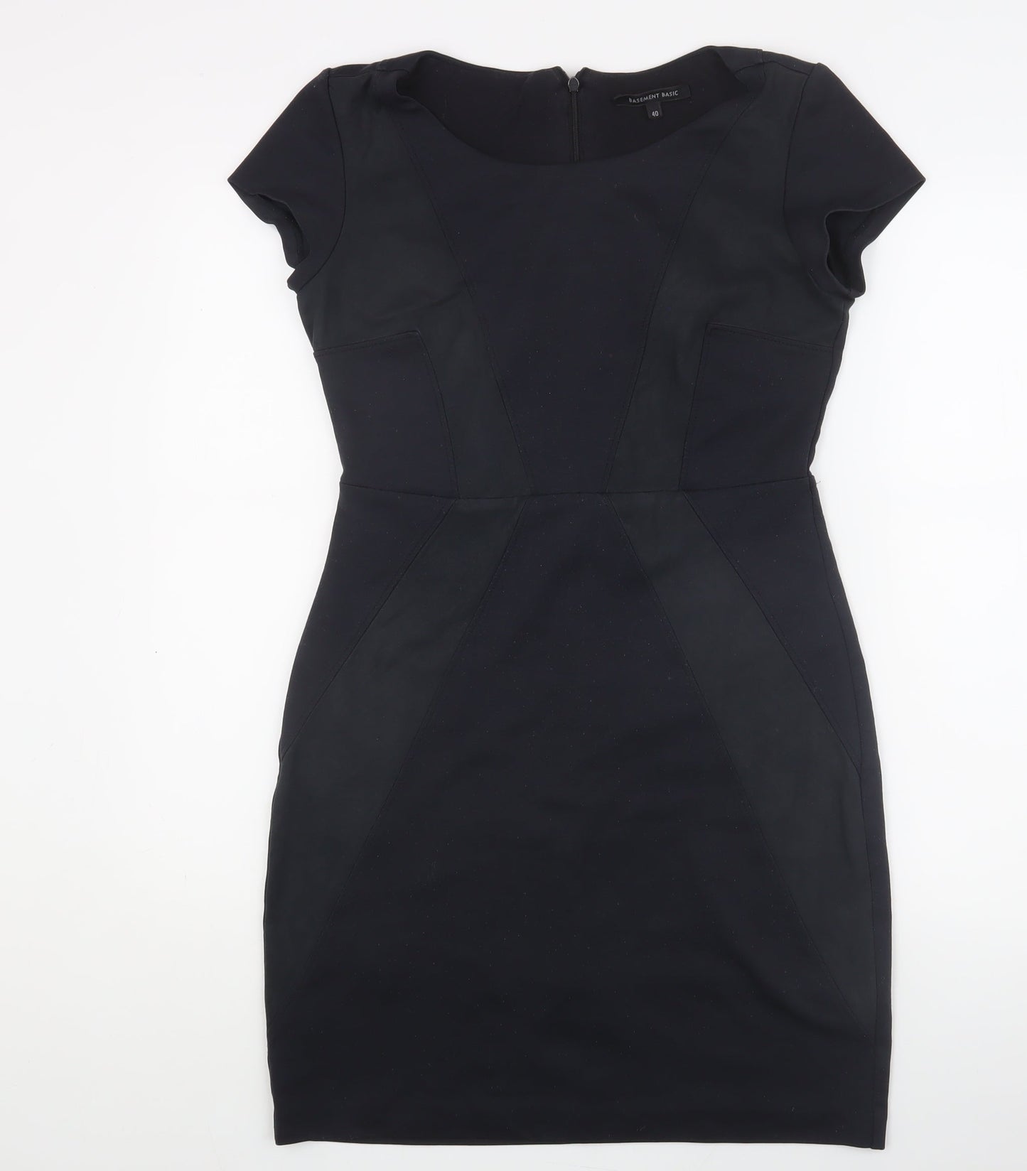 Basement Basic Women Black Size 12 Sheath Dress