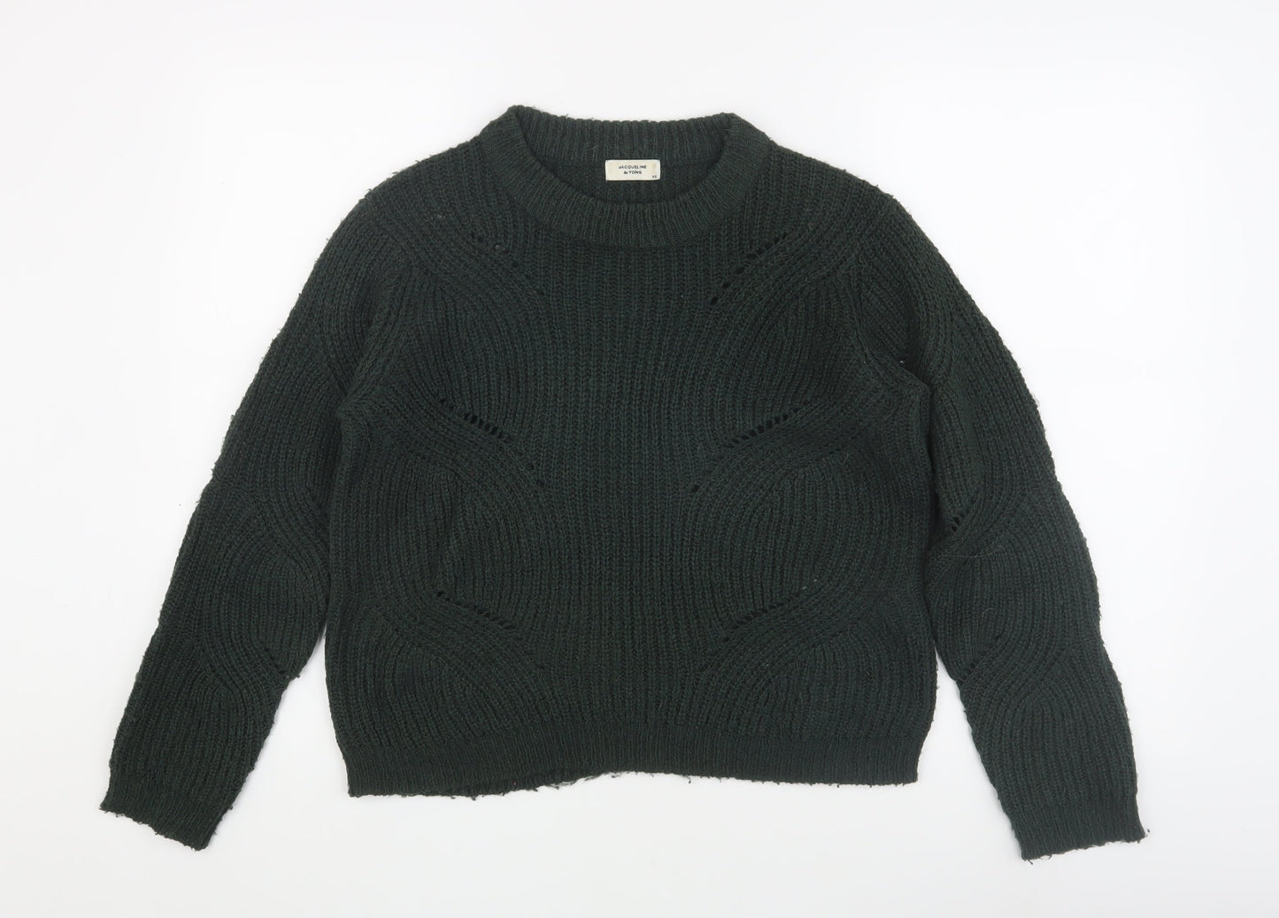 Jacqueline de Yong Women's Green Pullover, XS