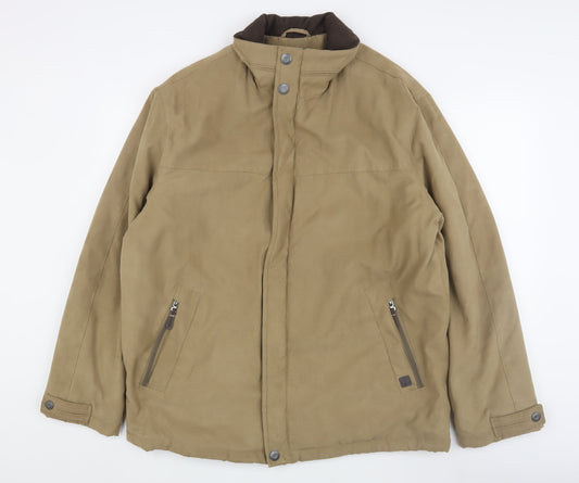 Frank Eden Men's Brown Bomber Jacket, Size 42