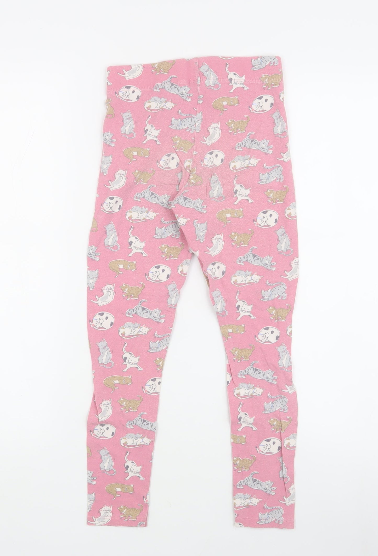 Boden Girls Pink Animal Print Leggings 8-9 Years