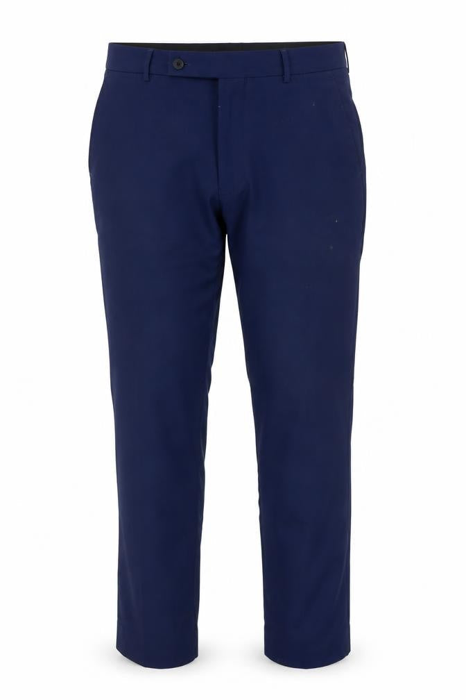 Dobell Men's Blue Slim Fit Dress Pants 36L