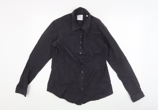 The Shirt Factory Women's Black Button-Up Shirt Size 10