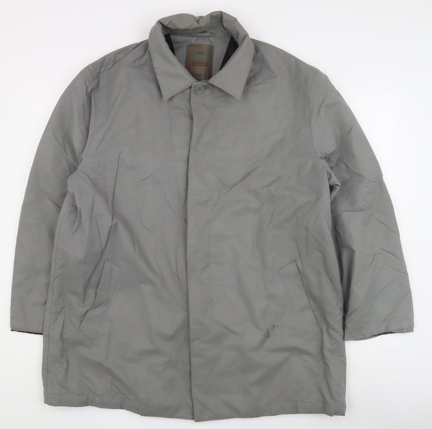 Next Men's Grey Overcoat - Size L, Formal Wear