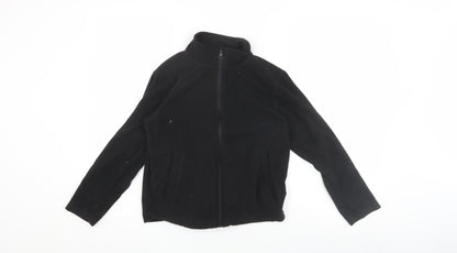 Additional front view of Regatta boys’ black fleece zip jacket, size 12, years