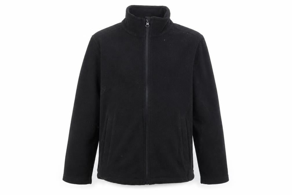 Regatta Boys Black Fleece Zip Jacket, Size 12 Years