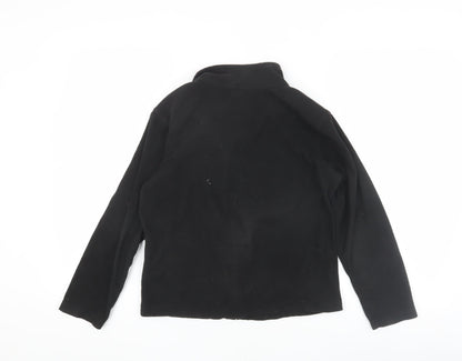 Back view of Regatta boys’ black fleece zip jacket, size 12, years