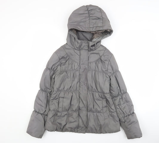 Marks and Spencer Girls Grey Puffer Jacket 11-12 Years