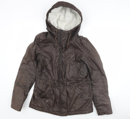 H&M Women's Brown Parka Jacket Size 4