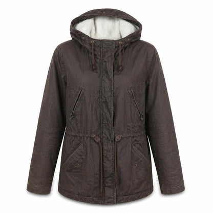 H&M Women's Brown Parka Jacket Size 4