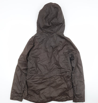 H&M Women's Brown Parka Jacket Size 4