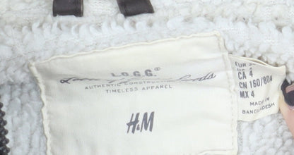 H&M Women's Brown Parka Jacket Size 4