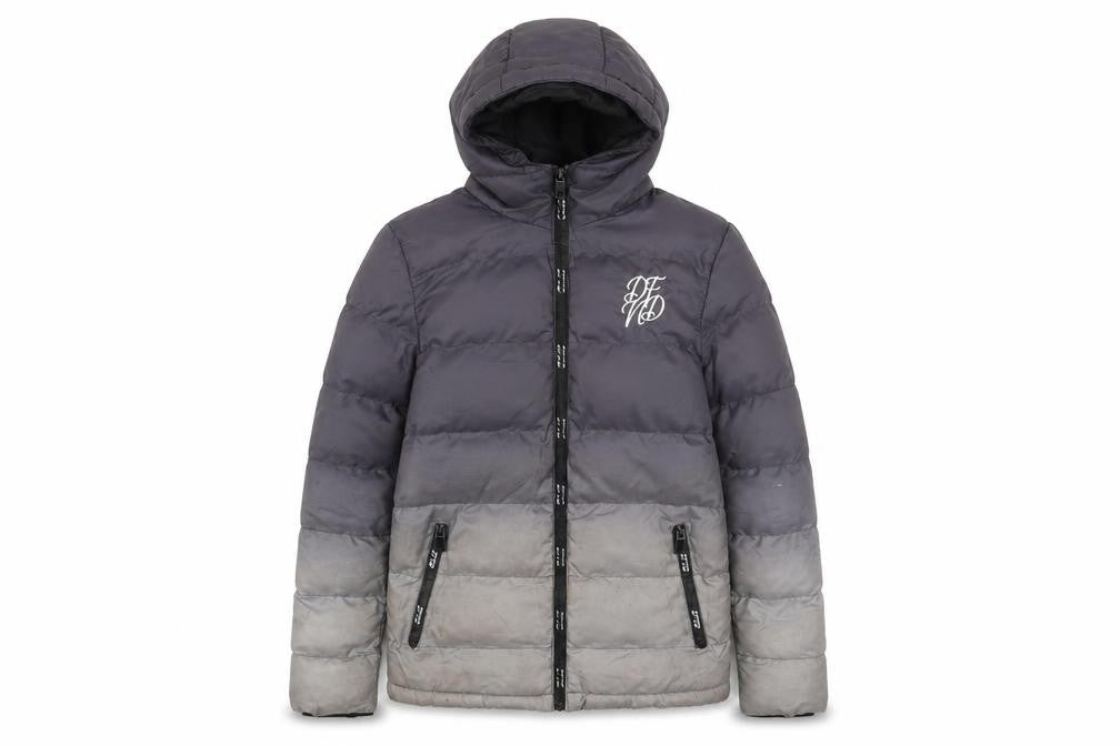 PF Boys Grey Ombré Puffer Jacket, 11-12 Years, Hooded