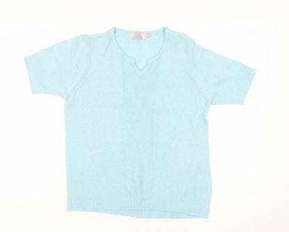 Additional front view of Honor Millburn Women's Blue V-Neck jumper M