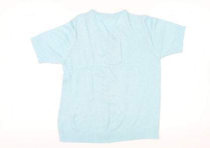 Back view of Honor Millburn Women's Blue V-Neck jumper M