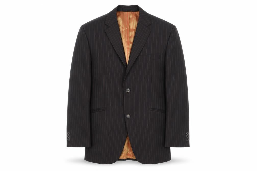 Jeff Banks Men's Brown Striped Suit Jacket, 38 Regular Fit