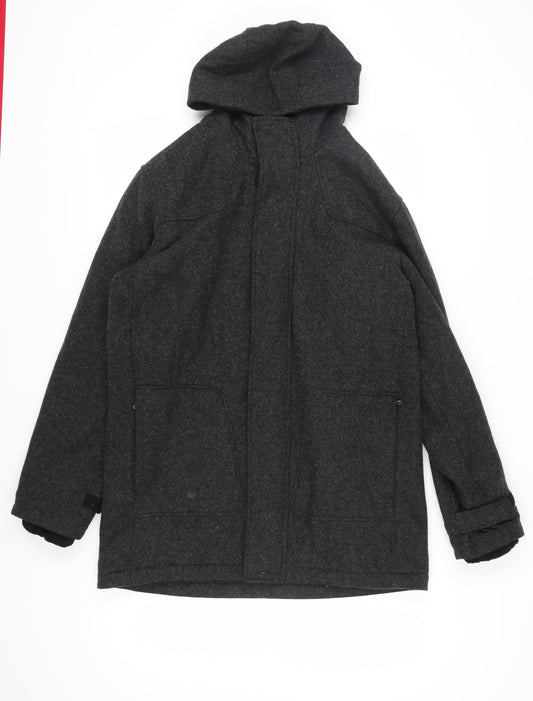 Ben Sherman Men's Hooded Wool Blend Coat Size Small